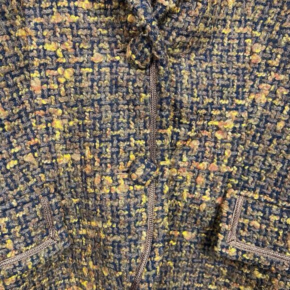 Luisa Spagnoli Tweed Brown Blazer Jacket Size 42 Old Money Office Career - Picture 3 of 8